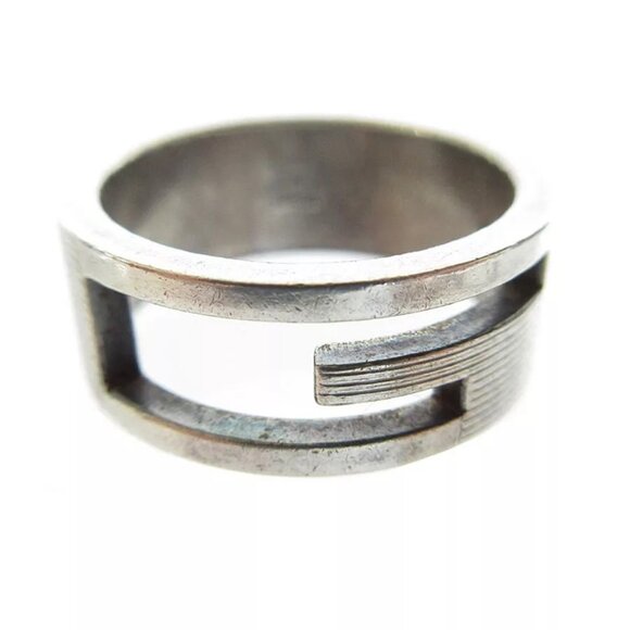 Auth GUCCI Ring Silver Silver - Picture 1 of 7